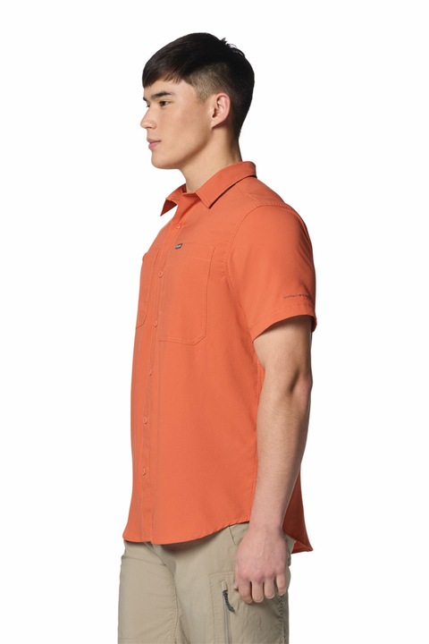 Columbia, Rövid ujjú egyszínű ing, Téglavörös, M