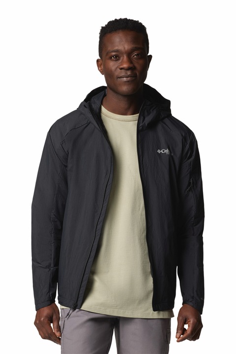 Columbia, Jacheta cu gluga pentru trekking si drumetii Loop Trail II, Negru stins