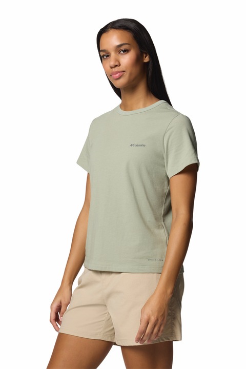 Columbia, Tricou din amestec de bumbac pentru trekking Sun Trek, Verde pal