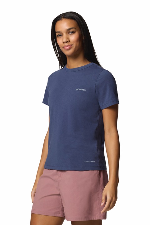 Columbia, Tricou din amestec de bumbac pentru trekking Sun Trek, Bleumarin