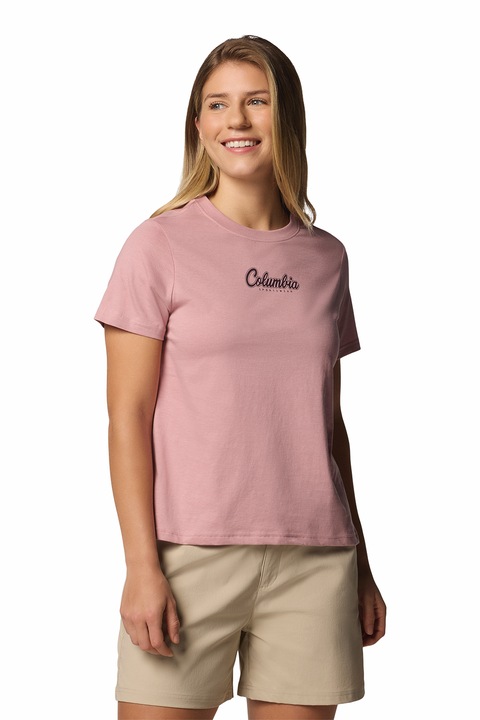 Columbia, Tricou din bumbac organic Rolling Bend™, Roz prafuit/Violet pruna