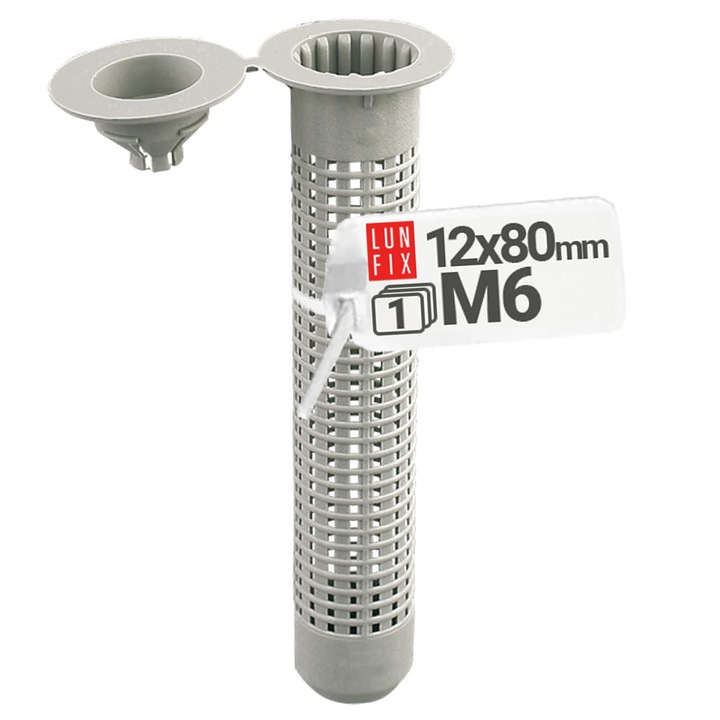 Lun Fix hálós hüvely, 12x80mm M6 vegyi dübelekhez