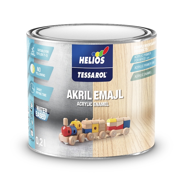Email acrilic RAL 8017 maro satin HELIOS TESSAROL 0.2 L