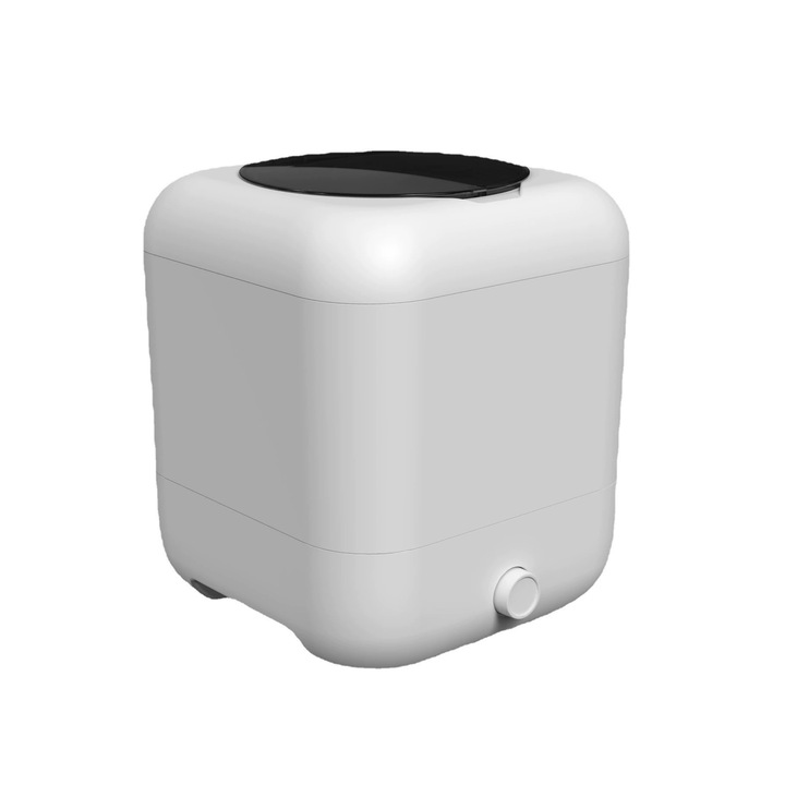 Мини пералня, 3 таймера, 5L, против спрей, дълбоко почистване, преносима, USB, 2000mAh, бяла