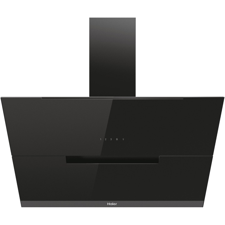 Декоративен абсорбатор Haier HADG9DCS56B, Всмукателна мощност 650 м3/ч, Клас A++, 3 степени на мощност, Booster функция, Touch, 90 см, Черен