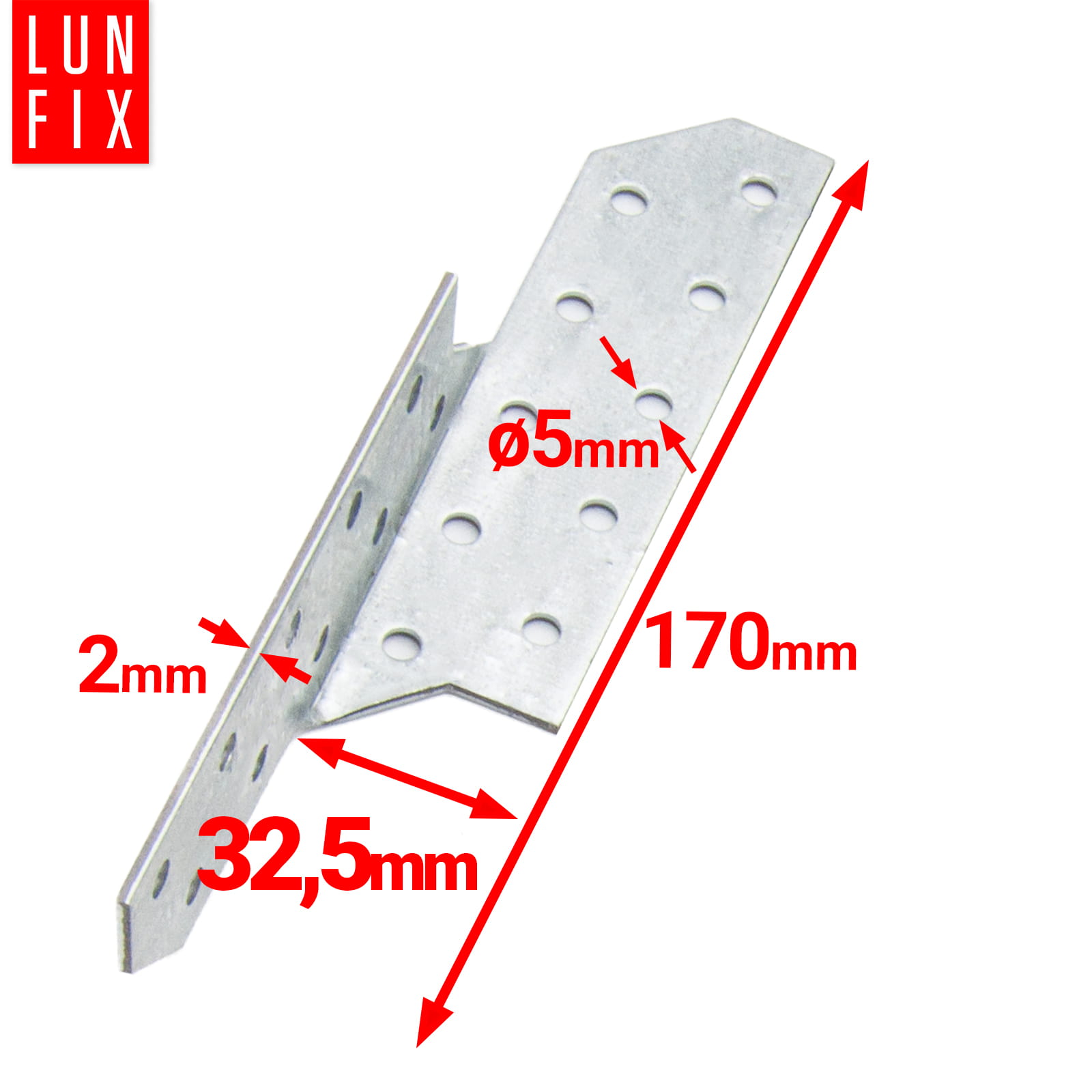 Set Conectori caprior Lun Fix LK1, 170x32,5 mm, stanga, 10 buc, tabla ...