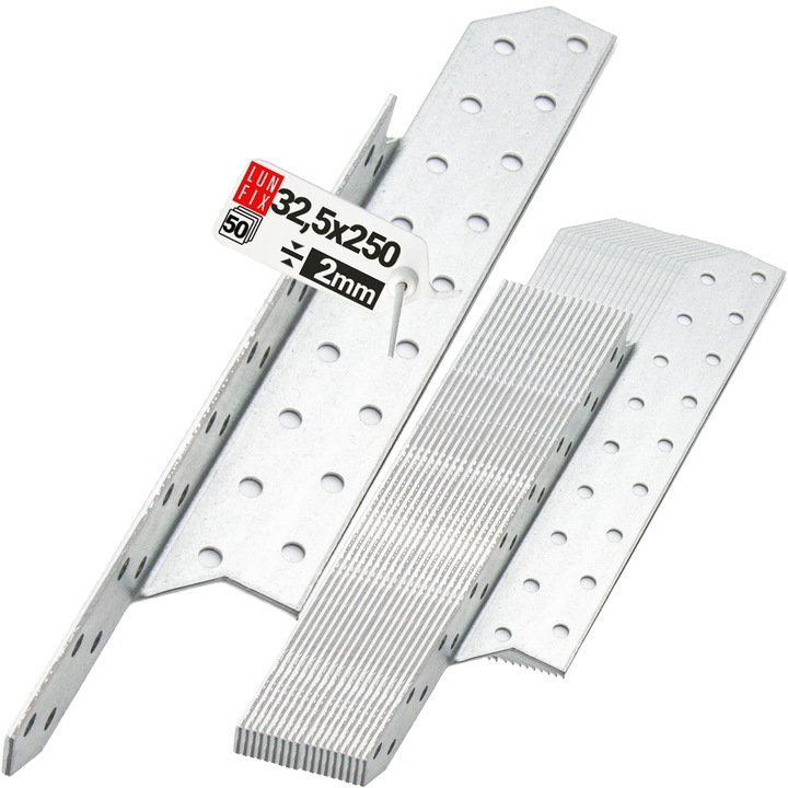 Conector caprior LK5, Lun Fix, tamplarie, 250x32,5 mm, STANGA, 50 buc