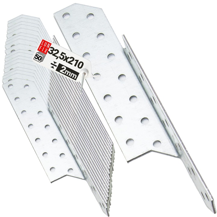 Conector caprior LK4, Lun Fix, tamplarie, 210x32,5 mm, DREAPTA, 50 buc