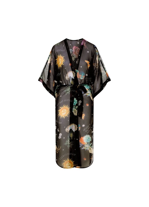 Halat de plaja dama Harlay Esotiq negru, Negru