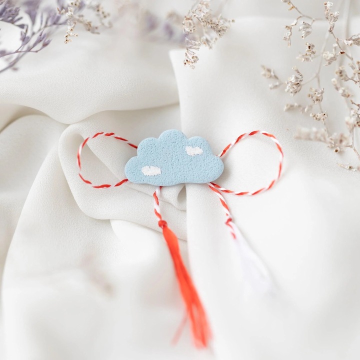 Brosa Martisor Norisor Pufos, 3 cm