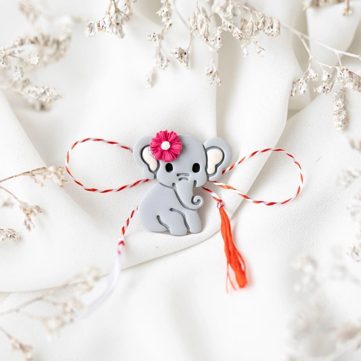 Brosa Martisor Baby Elephant, 3 cm