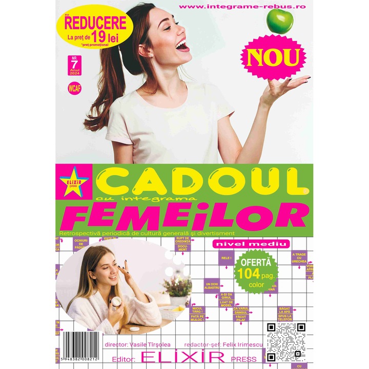 Integrame, Elixir Press, Cadoul cu integrama femeilor nr 7, 104 pagini