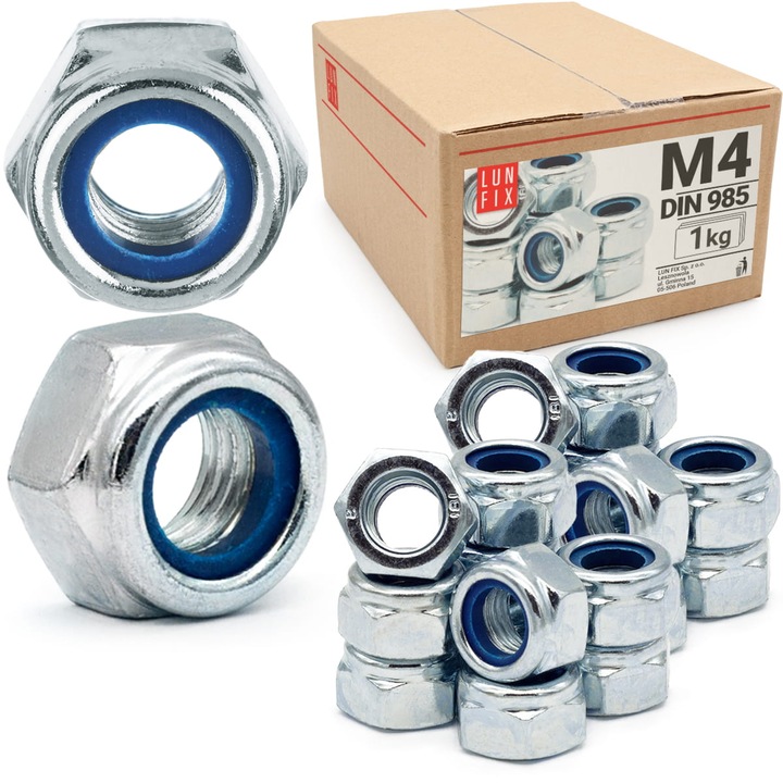 Piulite autoblocante, Lun Fix, zinc, 1kg, argintiu/albastru