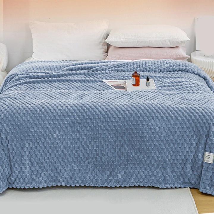 Охлаждащо одеяло, 180x200 см, полиестер, синьо, комплект от 1 бр.