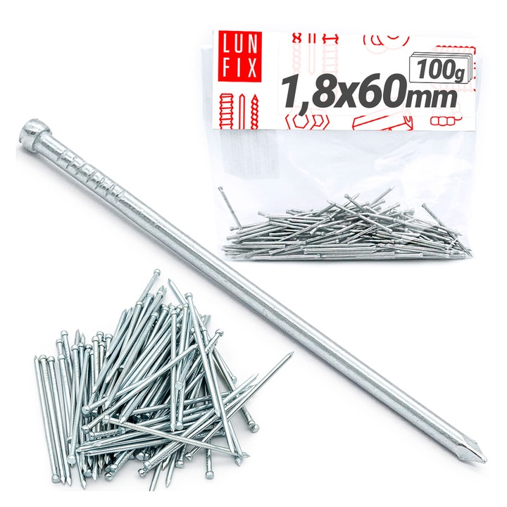 Cuie Lun Fix 1,8x60mm, set 100g, argintiu