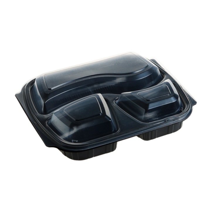 Caserola polipropilena cu capac tricompartimentata 50/set