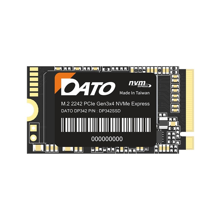 Belső SSD meghajtó M.2 PCIe Gen3x4 512GB, 2500MB/s - Dato DP342 - Fekete