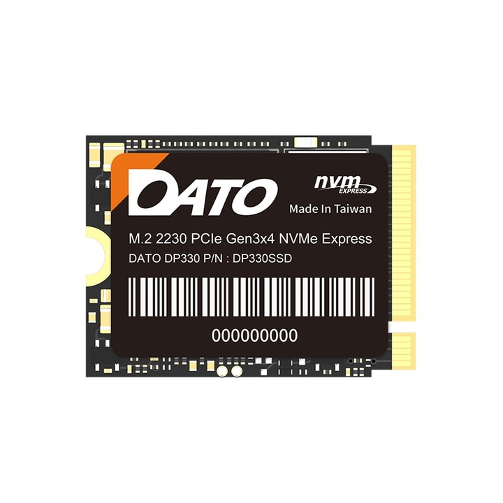 Belső merev SSD belső PCIe Gen3x4 512 GB, 2500 MB/s - Dato DP330 (DP330SSD-512 GB), fekete