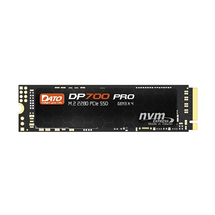 Belső merev SSD belső PCIe Gen3x4 256 GB, 3300 MB/s - Dato DP700 PRO (DP700PSSD-256 GB), fekete