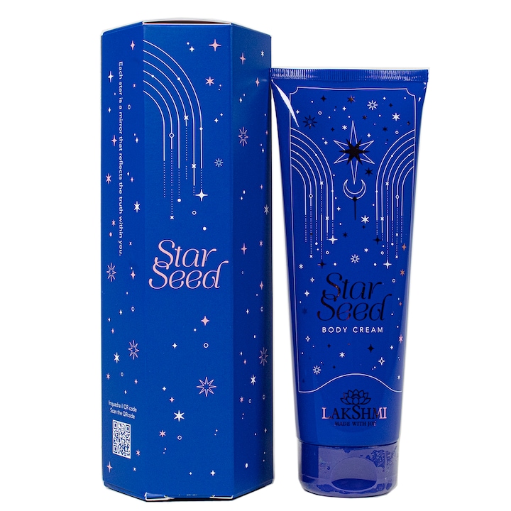 StarSeed szerkezetátalakító és nyugtató testápoló krém Manilkara 250 ml-rel, Lakshmi, eco-bio