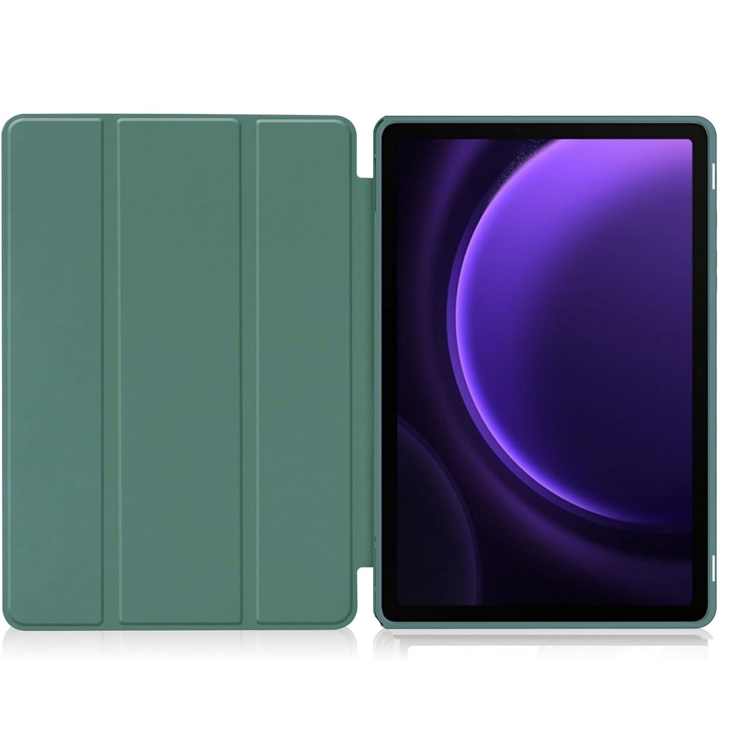 Husa pentru Samsung Galaxy Tab S10 Plus / Tab S9 Plus 12.4", Silicon TPU, Smart Cover - Verde Marin