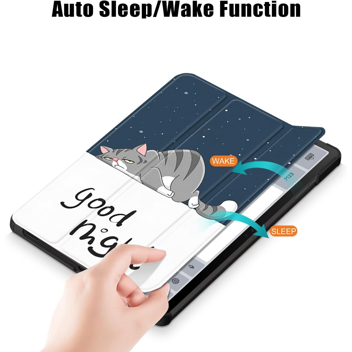 Husa pentru tabletele Samsung Galaxy Tab S10 (2024) / Tab S9 (2023) de 11.0", Smart Cover cu Suport - Good Night