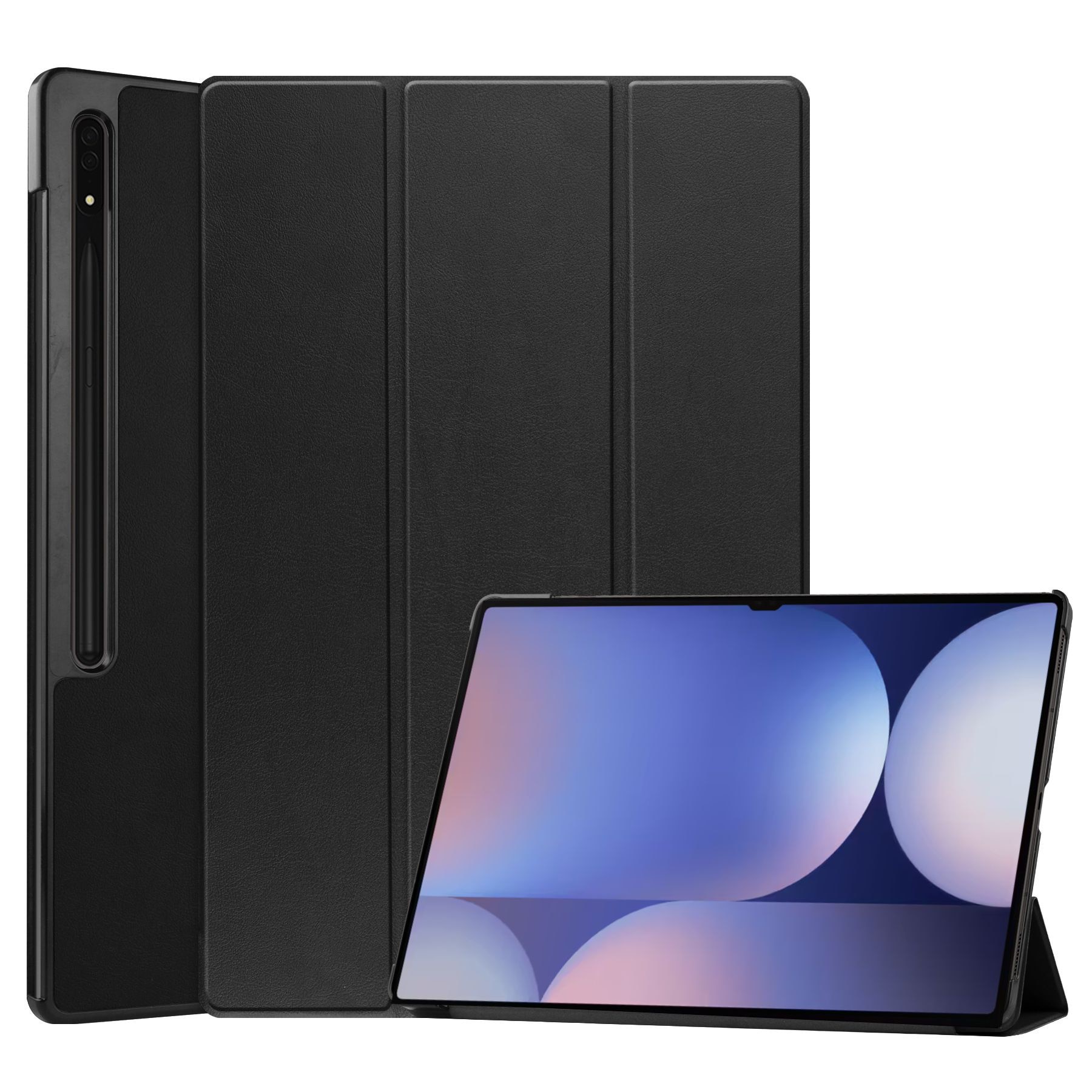 Husa pentru Samsung Galaxy Tab S10 Ultra (2024) / Tab S9 Ultra (2023) de 14.6", Smart Cover cu Suport - Negru