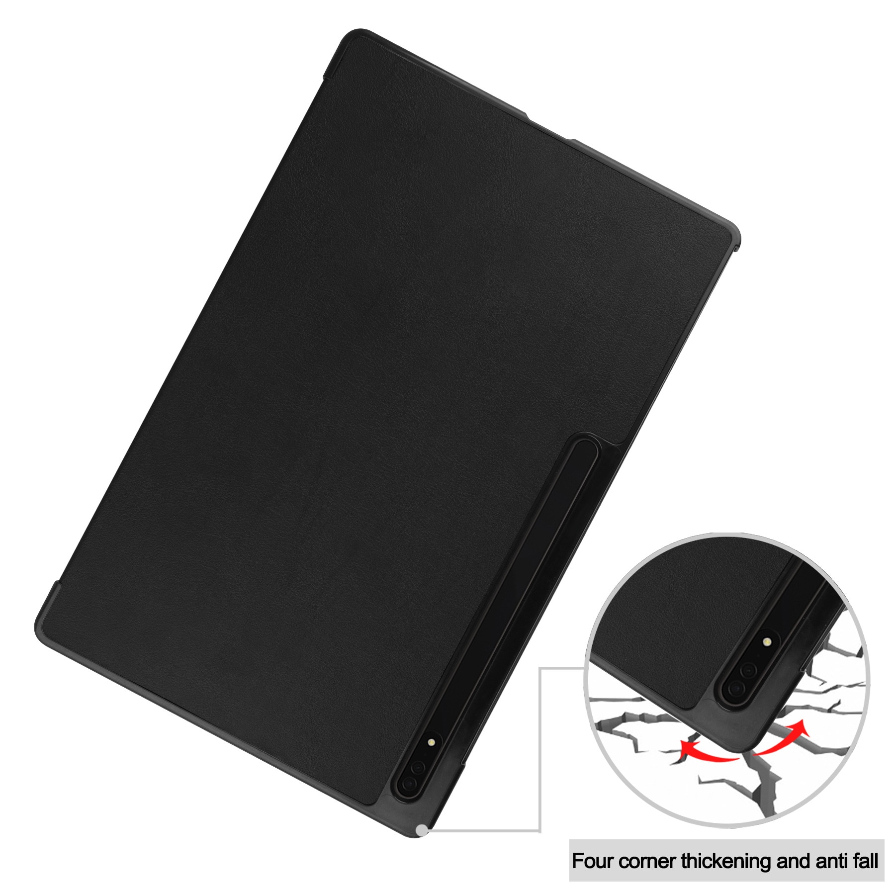 Husa pentru Samsung Galaxy Tab S10 Ultra (2024) / Tab S9 Ultra (2023) de 14.6", Smart Cover cu Suport - Negru