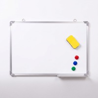Tabla Magnetica Alba GALAXIA® 60x40 cm, Rama din Aluminiu, Tava Glisanta, pentru Birou, Scoala si Casa