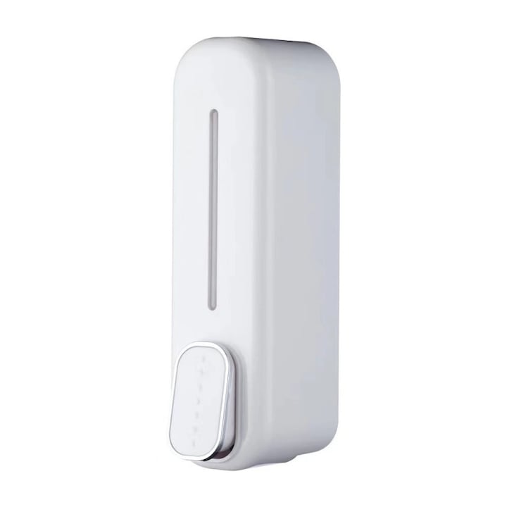 Dispenser dezinfectant pentru maini, 350ml, plastic, alb, montare pe perete