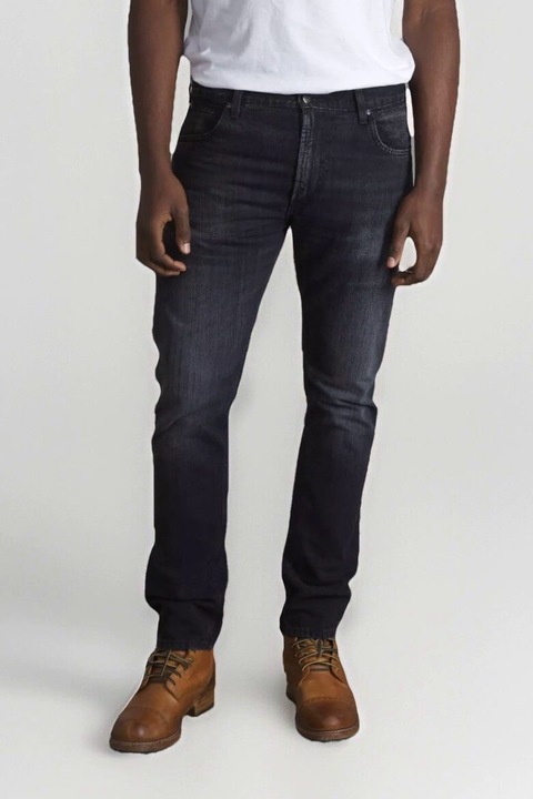 Rider, Középmagas derekú slim fit farmernadrág, Fekete