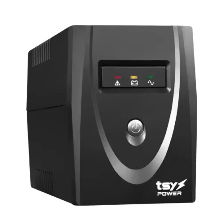 UPS TSY Power, 600VA/360W, LED, line interactive, 2 x Schuko TSY-MP-0K6-LED