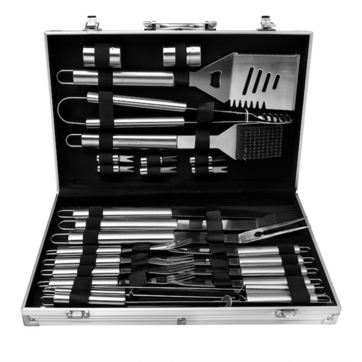 Set ustensile pentru gratar Macvi 26 piese
