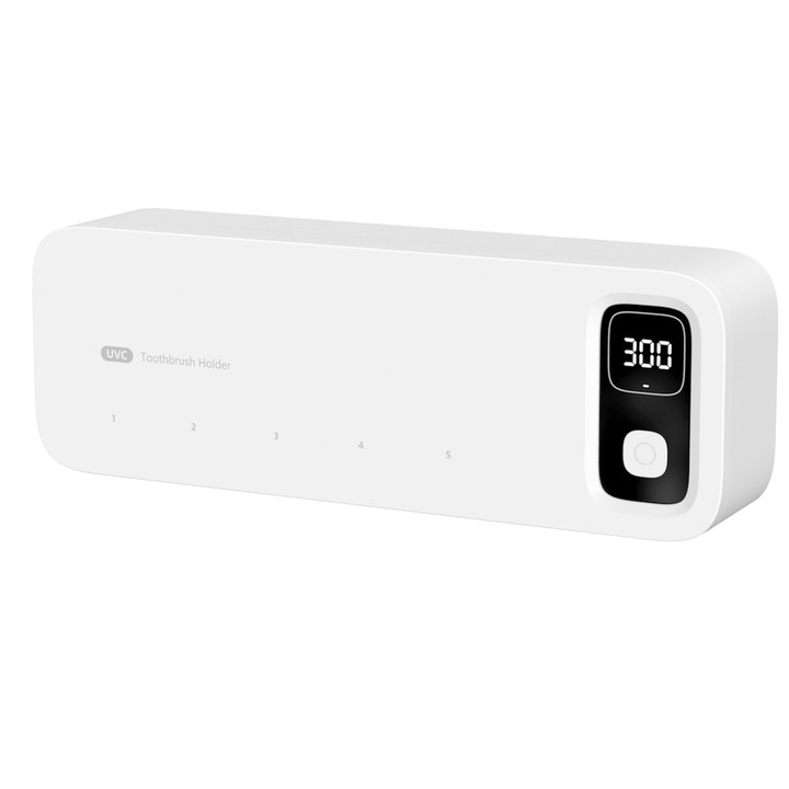 Fogkefe sterilizáló, UV-LED sterilizálás, automatikus szárítás, falra szerelhető