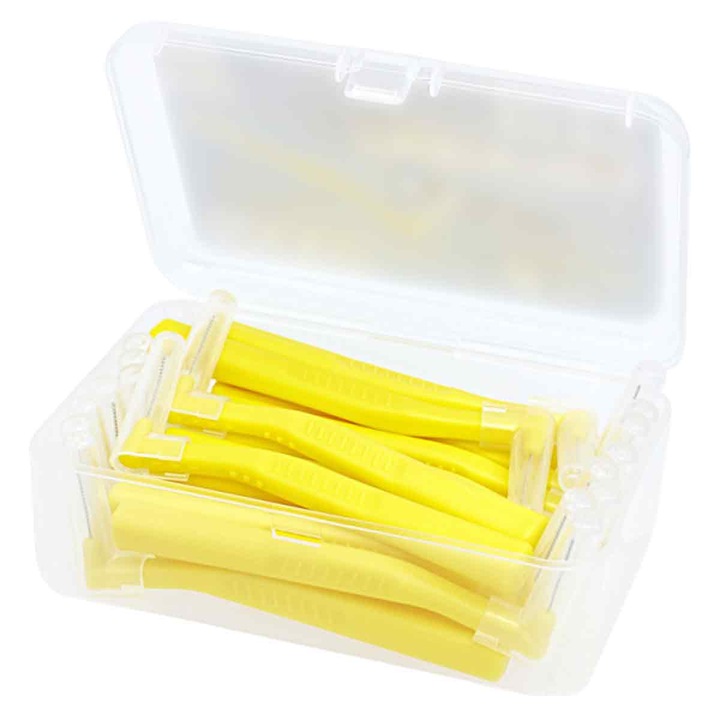 20 darabos interdentális kefe készlet L, hatékony tisztítás, fogközökre, többszínű