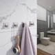 Set 4 Carlige Adezive Din Otel Inoxidabil, Darklove Carlige De Prosoape Hooks Autoadezive, Fara Gaurire Carlige Perete, Potrivit Pentru Baie Si Toaleta, Bucatarie Si Usa, Argintiu