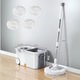 Set Mop Rotativ 360° cu Galeata Centrifuga din Inox - 4 Lavete incluse, Next Trend