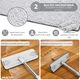 Set Mop Profesional Macvi® cu Galeata 5.7 L, Functie Autostoarcere, Cap Rotativ 360°, Maner Metalic, 121x 33x12 cm Pentru Toate Tipurile de Podele, Alb