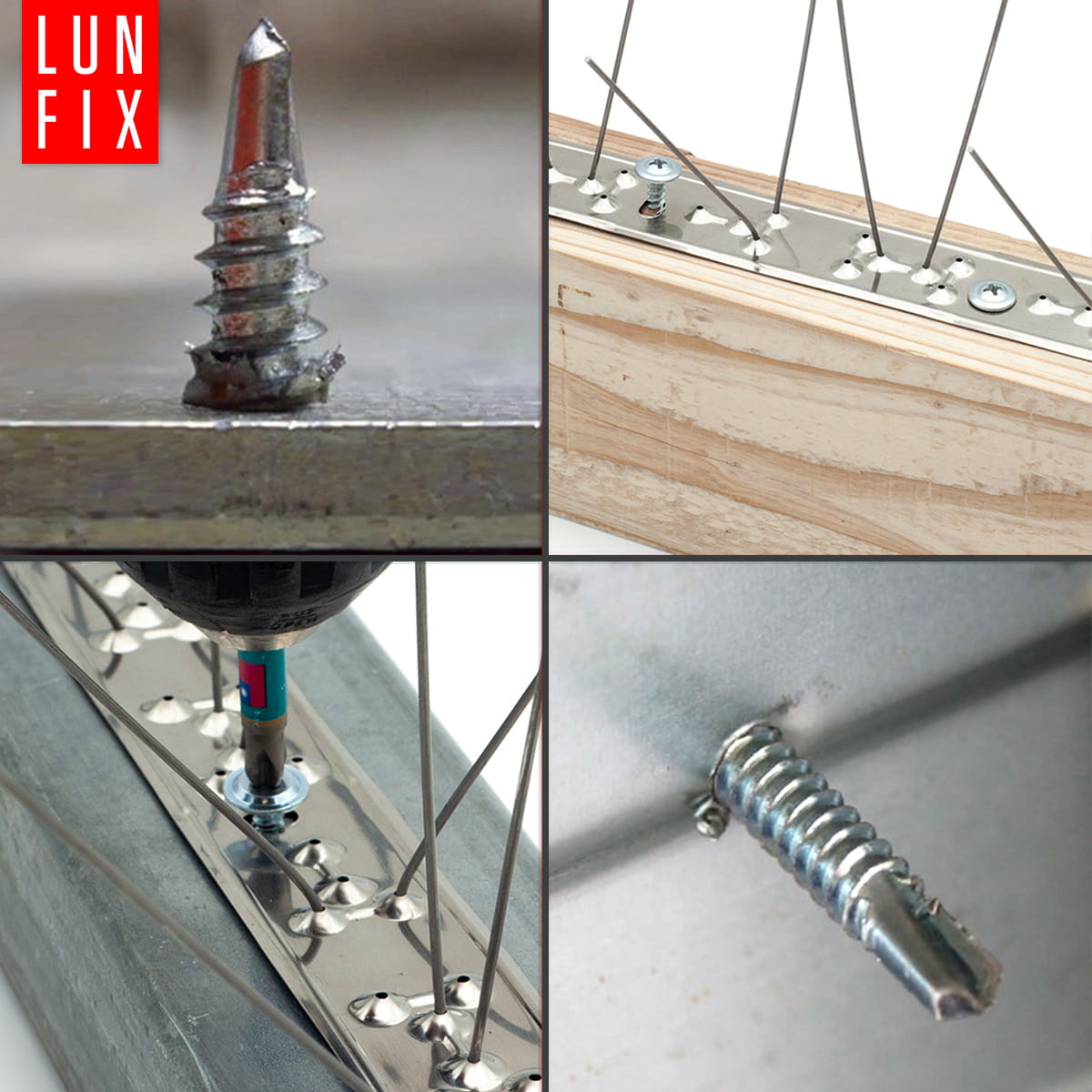 Suruburi autoforante cu cap plat, Lun Fix, 4,2x13mm, set 1000 bucati ...