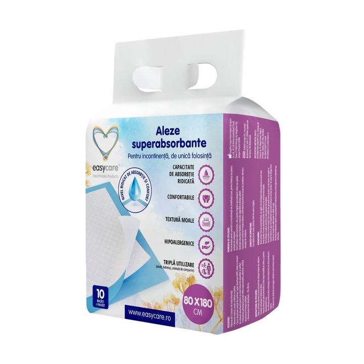 Aleze incontinenta 80*180cm 10 buc/pachet