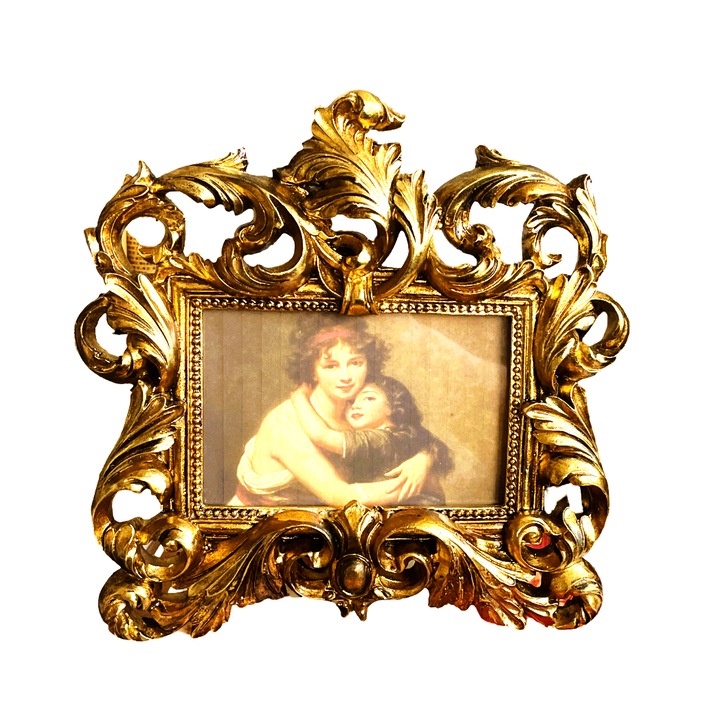 Rama foto clasica, stil baroc, auriu antichizat, poza 10x15cm