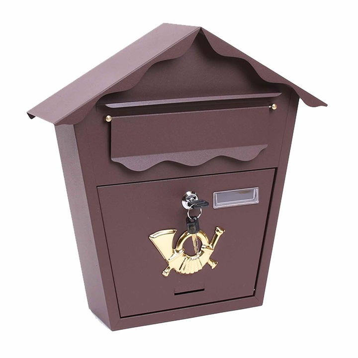 Kültéri postaláda, Állványok, rozsdamentes, hengeres, barna