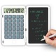 Calculator de Mana Reincarcabil cu Tabla de Scris, Cyrax, Calculator Portabil, Ecran LCD, Afisaj cu 12 Cifre, Ecran de 15 cm, Culoare Alb