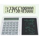 Calculator de Mana Reincarcabil cu Tabla de Scris, Cyrax, Calculator Portabil, Ecran LCD, Afisaj cu 12 Cifre, Ecran de 15 cm, Culoare Alb