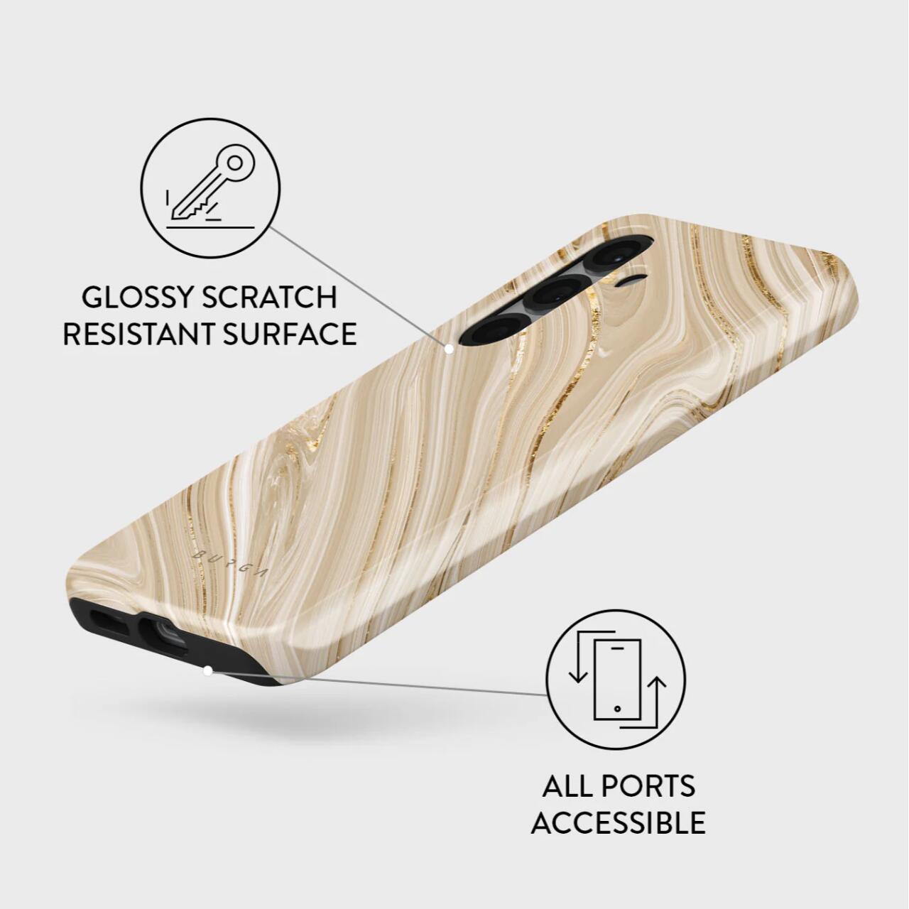 Husa Burga Dual Layer Full Glam compatibila cu Samsung Galaxy S25 Plus