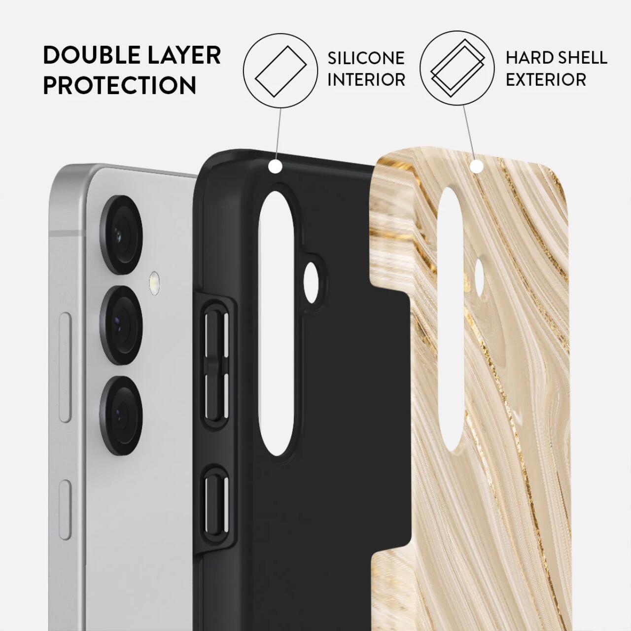 Husa Burga Dual Layer Full Glam compatibila cu Samsung Galaxy S25 Plus