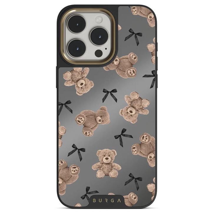 Husa Burga Elite Mirror Magsafe Gold BFF compatibila cu iPhone 15 Pro