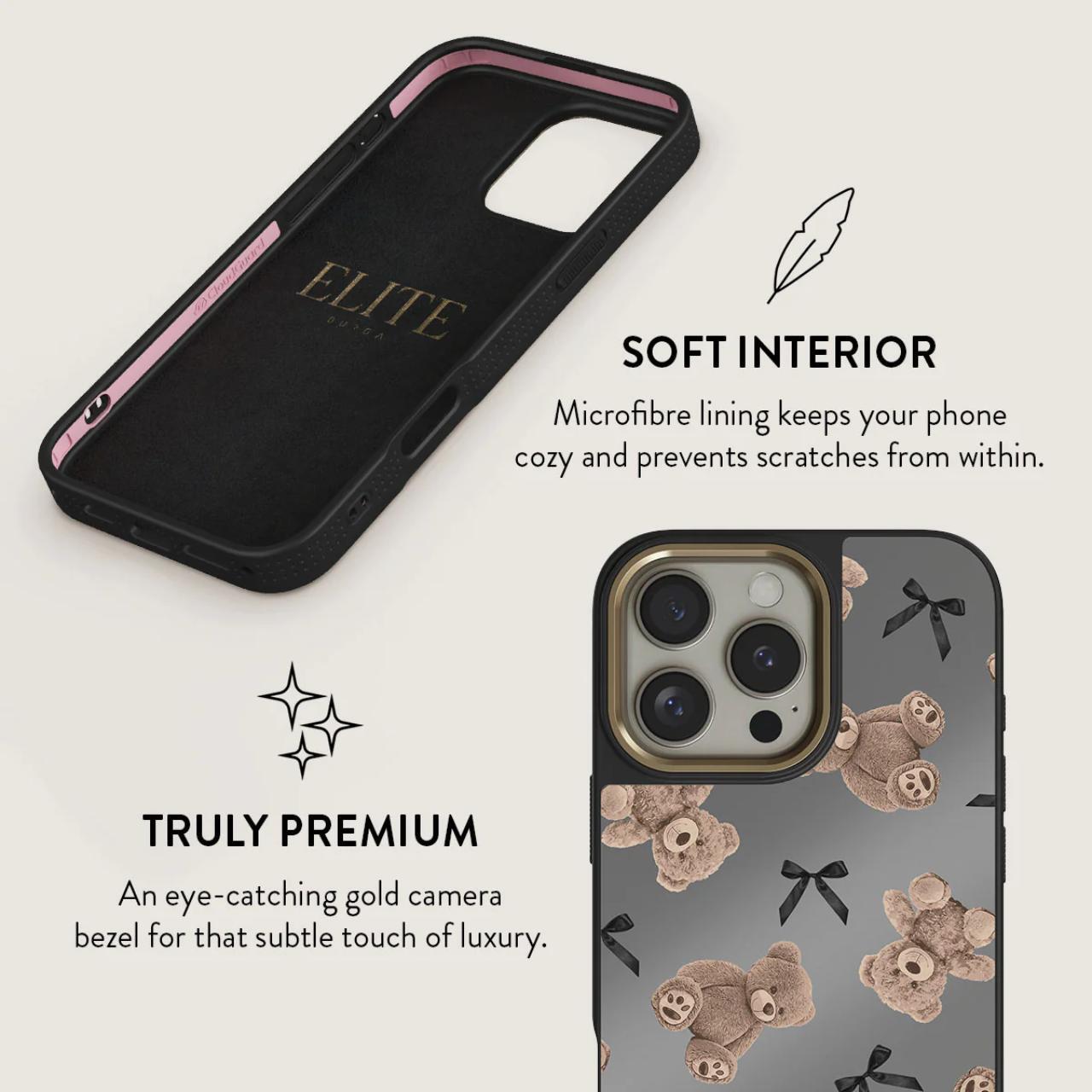Husa Burga Elite Mirror Magsafe Gold BFF compatibila cu iPhone 16