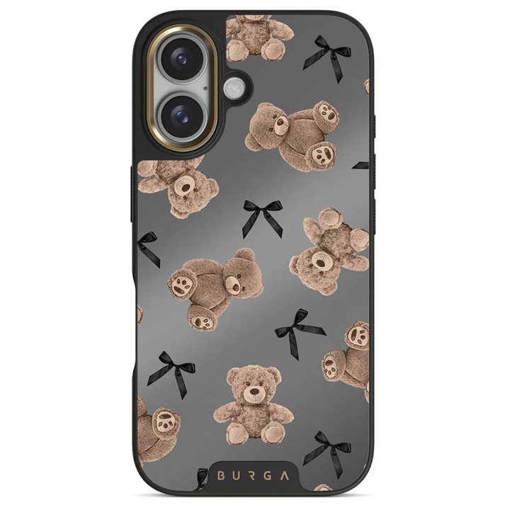 Husa Burga Elite Mirror Magsafe Gold BFF compatibila cu iPhone 16