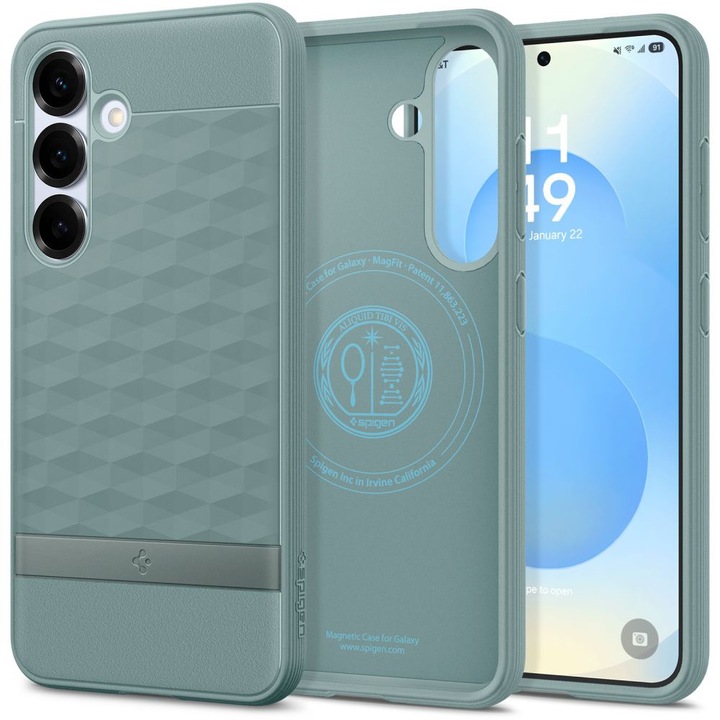 Кейс за Samsung Galaxy S25+ Spigen - Caseology Parallax MagSafe - Зелен